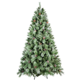 Artificial 7ft Green Christmas Tree With 1348PVC Hard Needle Mixed Branch Tips (Option: Style1)