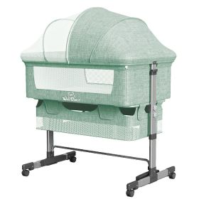 Baby Bassinet, Bedside Sleeper,Foldable Baby Bed to Bed, Adjustable Portable Bed for Infant/Baby/Newborn,with Mosquito Nets, Large Storage Bag (Color: as Pic)