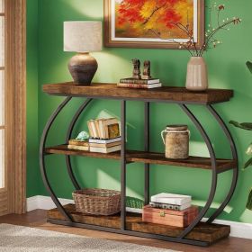 Console Table (Color: Rustic Brown)